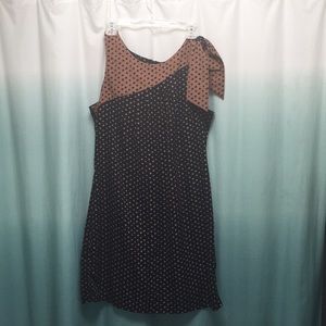 Vintage Black and Brown polka dotted mini dress